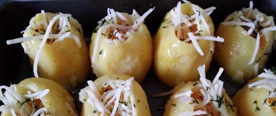 Aardappelen met kwarteleitjes in de oven