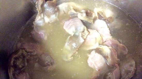 Csirkekamrák gombával és sajttal - két fogás