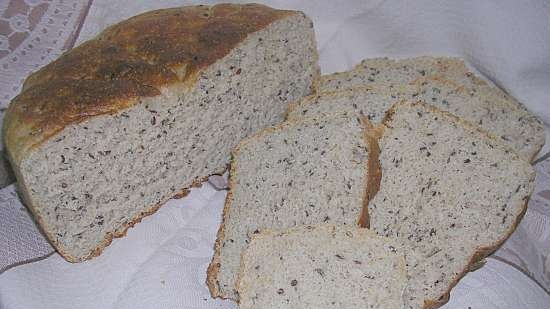 Pane di grano (a base di gelatina di semi di lino e latte d'avena)