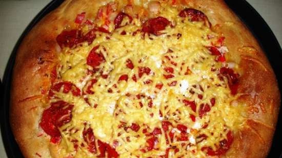 Pizza de base gruesa con carne de cangrejo (pizzero Princess 115000)