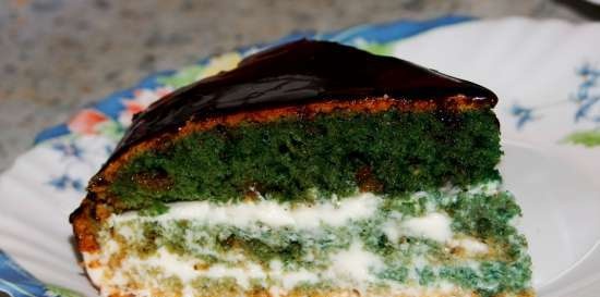 Zielone ciasto z chałwą