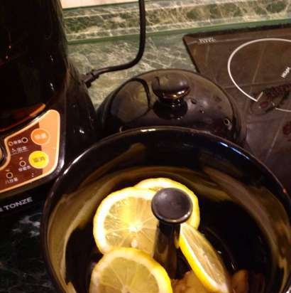 مشروب لتسخين الليمون والزنجبيل (برونز BJH-810B عشبي البيرة)