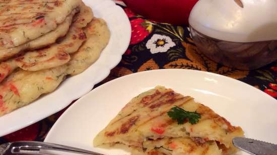 Tortille z serem feta, ziołami, papryką i czosnkiem (grill Midea)