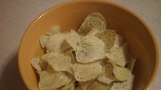 Aardappelchips (gedroogde aardappelen) - hoe het te doen !?