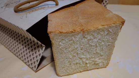 Toustový chléb na zralé těsto