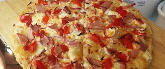 Yeast-free pizza dough Flammkuchen from Alsace