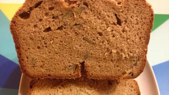 Egyszerű rozsbúza kenyér kenyérsütőben