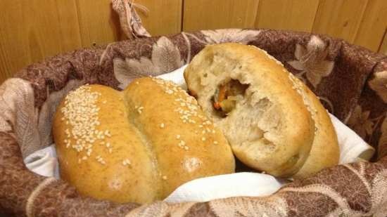 Lean whole-grain pies in a bread maker