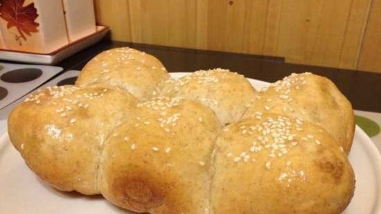 Chude placki pełnoziarniste w wypiekaczu do chleba