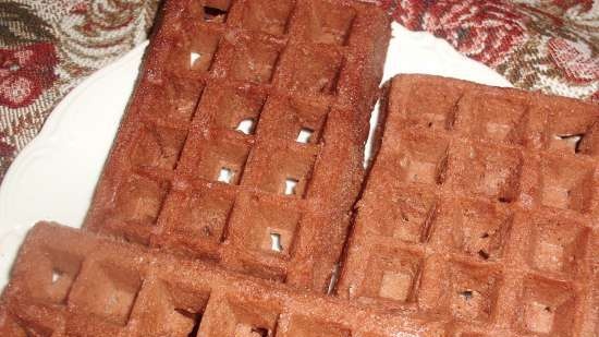 Waffles de chocolate en el microondas
