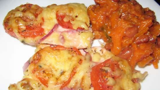Filetto di pollo con verdure e formaggio alla francese