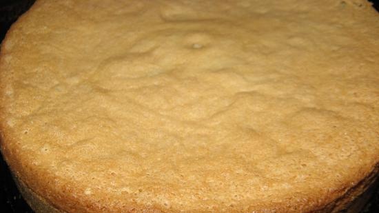 Cake met mascarpone en perziken uit blik