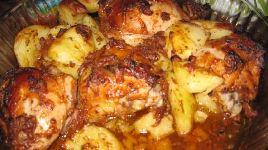 Pollo con patatas al horno