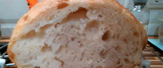 Pan sin amasar en 13 horas (en el horno)