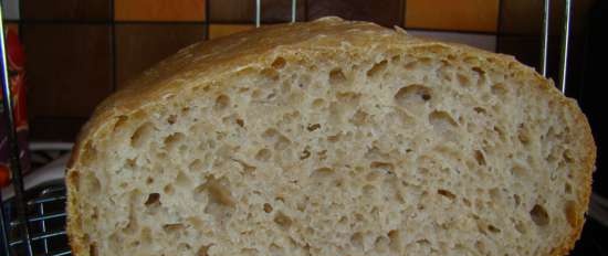 Kézműves kenyér kovász nélküli gyúrás nélkül