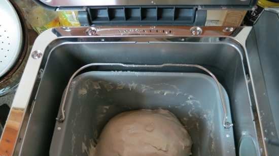 Pane grigio chiaro a lievitazione naturale semplice nella macchina per il pane Bork-X800
