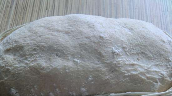 خبز القمح مع الطحين الحي على desem