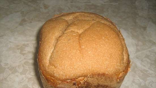 Pan de centeno en kvas en una panificadora