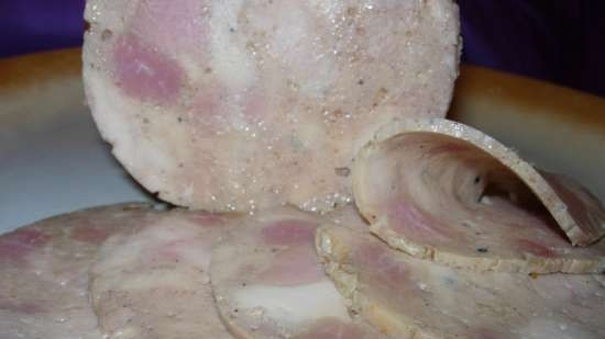 Jamón de pollo y cerdo en jamonero Tescoma