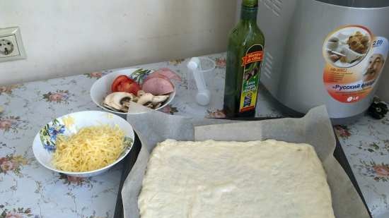 Gistpizza volgens het recept voor de LG HB-205CJ broodbakmachine
