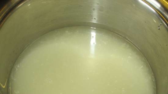 La manna più zucca su siero di latte (kefir) con ripieno di limone