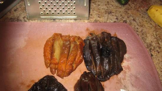 Salmone Chum (o qualsiasi pesce rosso) sotto una pelliccia di patate