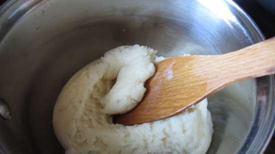Eclairs garnélarák tejszínnel és őszibarack tatár uborkával