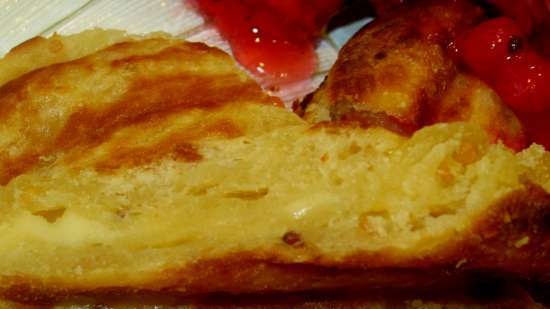 Impasto con senape francese e miele per tortillas con ripieni diversi (gas a la pizza maker)