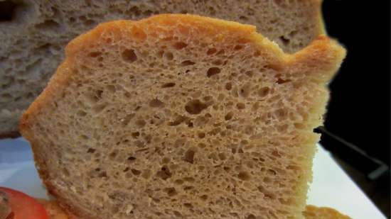 Háromlisztes kenyér cikóriával kevert tésztán, régi tésztával (sütő)