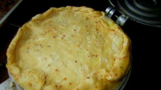 Tészta francia mustárral és mézzel különböző töltelékkel rendelkező tortillákhoz (gáz a la pizza készítő)