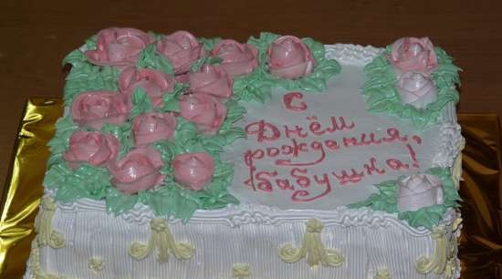Madártej sütemény zselatinon (a Rabotnitsa magazinból)