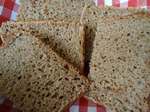 Sourdough rye-whole grain bread with smoked bacon