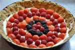 Express tartlet without baking with fresh berries and cottage cheese-chocolate cream