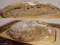 Whole grain wheat bread with rye sourdough