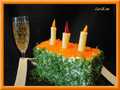 Torta di insalata Caviale con champagne
