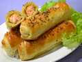 Puff pastries with salmon