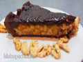 Chocolate tart with caramel and walnuts