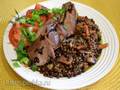 Pork tongue stewed with French lentils