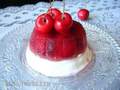 Creamy yoghurt frozen dessert with cherries