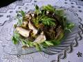 Salad with broccoli and sprats
