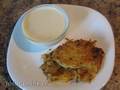 Hashbrown with cheese sauce