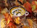 Pumpkin soup with chickpeas