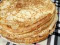 Hypoallergenic lace pancakes with pasta broth