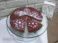 Chocolate tart with lingonberry cream
