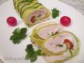 Chicken breast terrine roll with vegetables