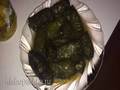 Cabbage rolls with grape leaves