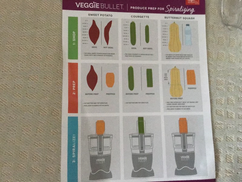 Veggie bullet 3 az 1-ben: spiralizáló, zöldségvágó, szeletelő