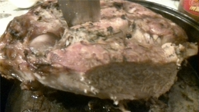 A la kebab de cuello de cerdo sous-vide