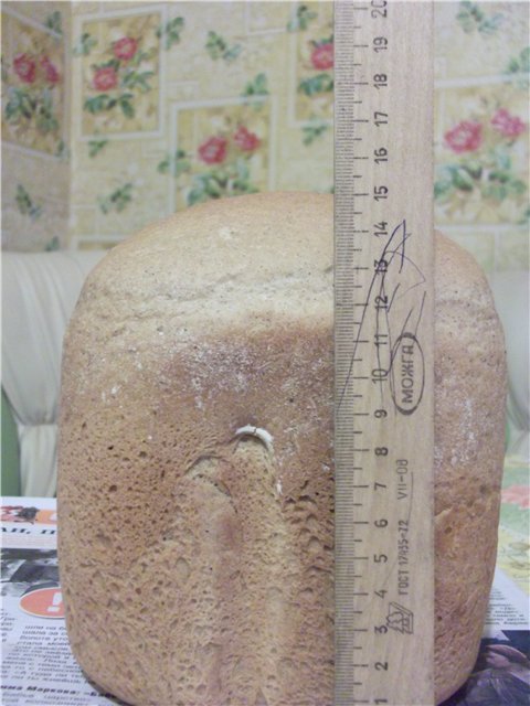 Wheat-rye quick brown bread (bread maker)