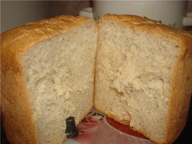 French bread with kefir (bread maker)